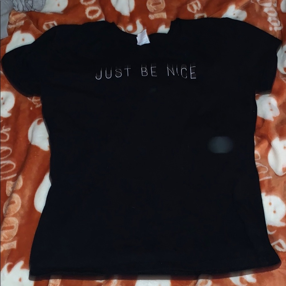 Black JUST BE NICE shirt